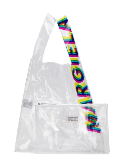 Shop Maison Margiela Shopper Aus Pvc In White