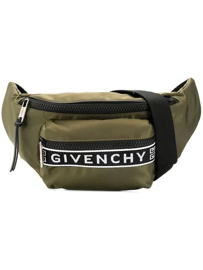 Shop Givenchy Logo Waist Bag In Green