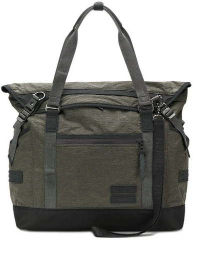 Shop Nemen Master Messenger Tote Bag In Grey