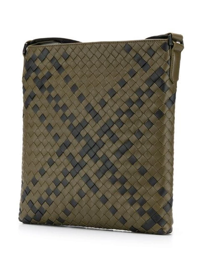 Shop Bottega Veneta Intrecciato Shoulder Bag In Green