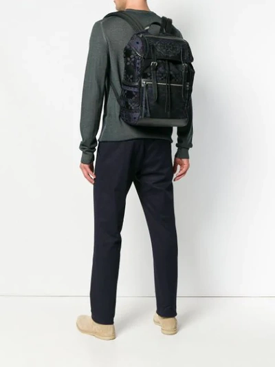 Shop Etro Carpet Jacquard Backpack In Black