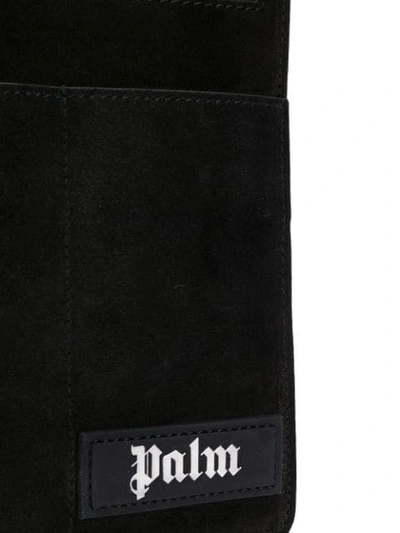 Shop Palm Angels Logo Messenger Bag In Black
