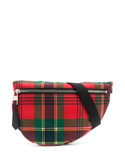 Shop Alexander Mcqueen Tartan Print Belt Bag In Red