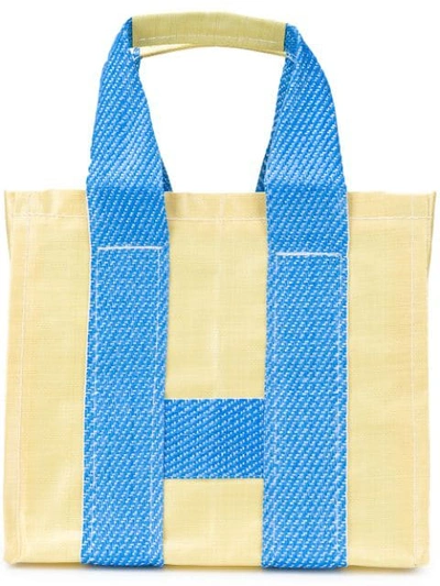 Shop Comme Des Garçons Shirt Shopper Tote Bag In Yellow