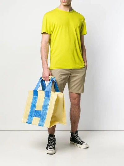 Shop Comme Des Garçons Shirt Shopper Tote Bag In Yellow