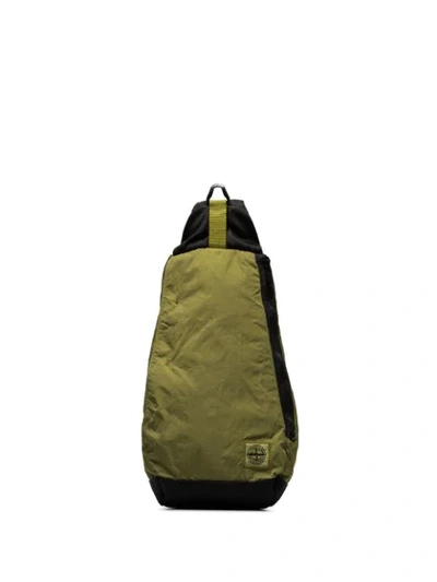 Shop Stone Island Chartreuse One-shoulder Backpack In Green