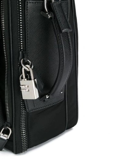 Shop Prada Multi-wear Laptop Bag In Black
