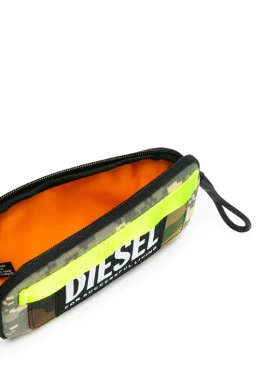 Shop Diesel Rubber Case Belt Bag In Green