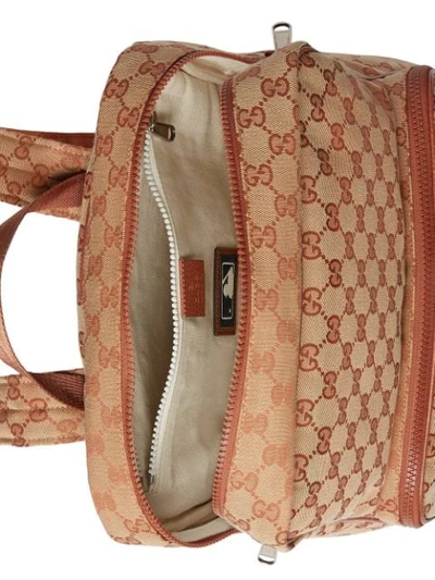 Shop Gucci Medium Backpack With Ny Yankees™ Patch In Brown