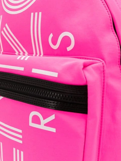 Shop Kenzo Logo Printed Backpack - Pink