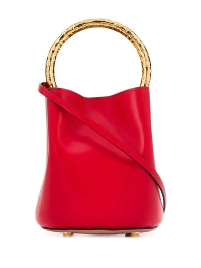 Shop Marni Pannier Top Handle Bag In Red