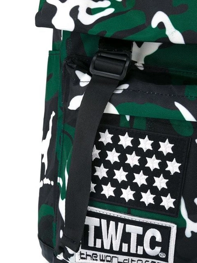 Shop Ktz Camouflage Print Backpack In Green