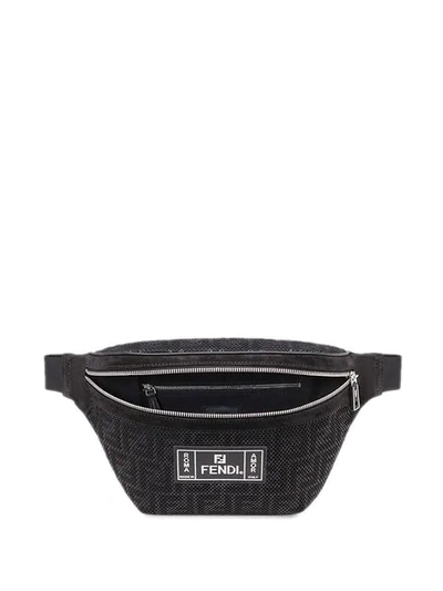 Shop Fendi Ff Motif Belt Bag In Black