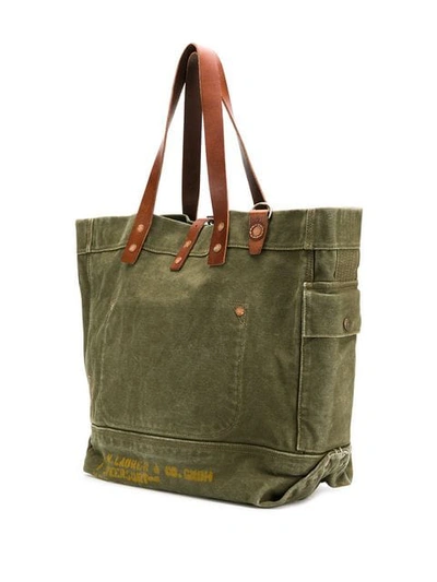 Shop Polo Ralph Lauren Printed Tote Bag In Green