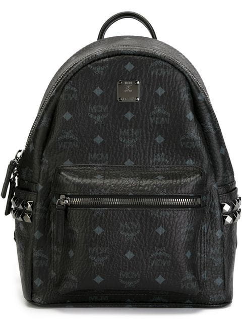 mcm backpack black studded
