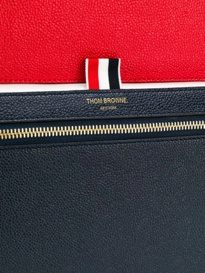 Shop Thom Browne Color-blocked Unstructured Leather Backpack In Red