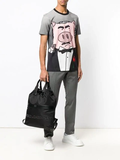 Shop Dolce & Gabbana Logo Street Backpack In Black