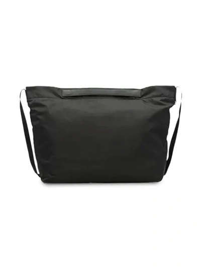 Shop Prada Black And Grey Technical Shoulder Bag