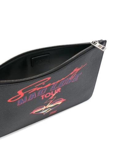 Shop Givenchy Printed Zipped Pouch In Black