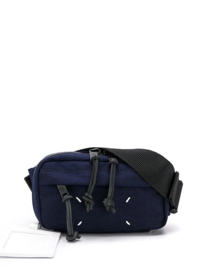 Shop Maison Margiela Mini Crossbody Belt Bag In Blue