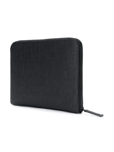 Shop Saint Laurent Monogram Clutch In Black