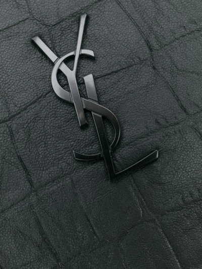 Shop Saint Laurent Monogram Clutch In Black
