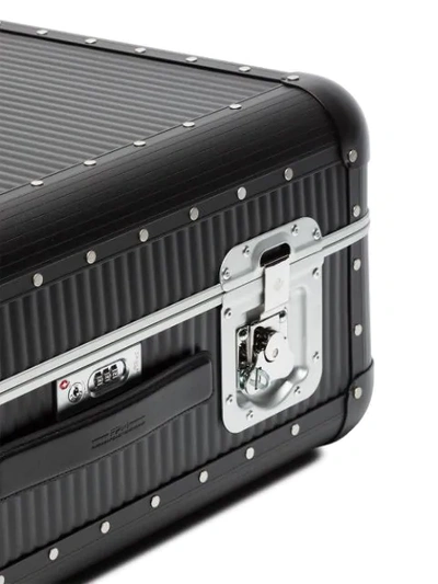Shop Fpm - Fabbrica Pelletterie Milano Black Bank Spinner 68 Suitcase
