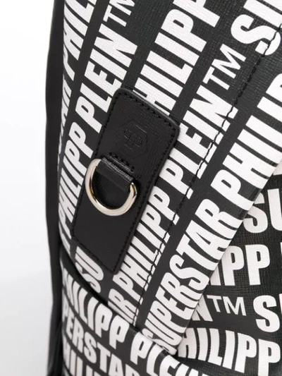 Shop Philipp Plein Logo Print Backpack In Black