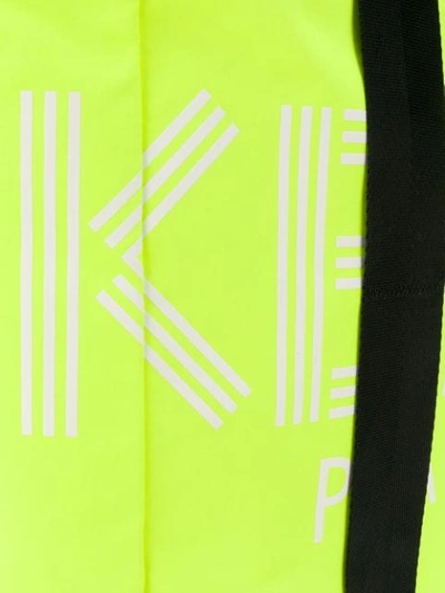 Shop Kenzo Logo Print Tote Bag - Yellow