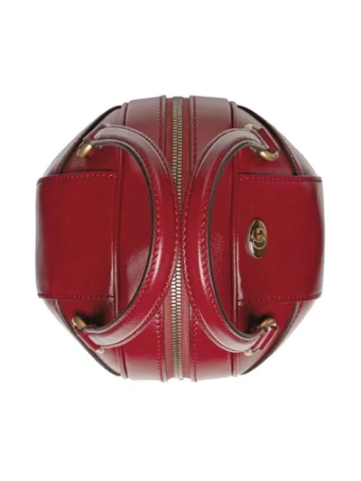 Shop Gucci Basketball Shaped Shoulder Tote Bag In Red