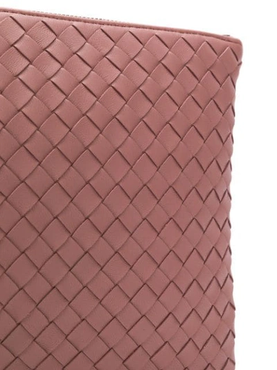 Shop Bottega Veneta Intrecciato Clutch Bag In Pink