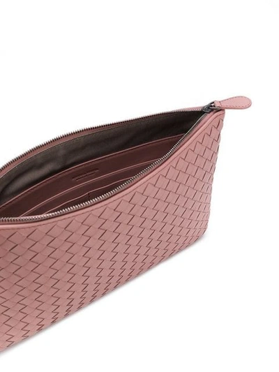 Shop Bottega Veneta Intrecciato Clutch Bag In Pink