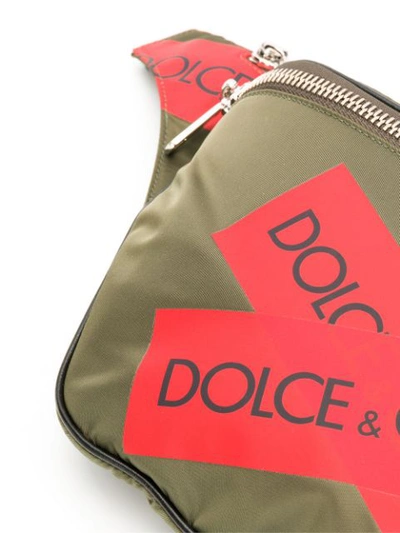 Shop Dolce & Gabbana Logo Belt Bag In Green