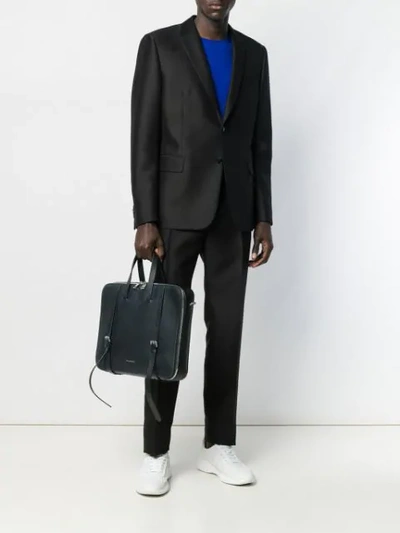 Shop Alexander Mcqueen Grained Leather Briefcase In Black