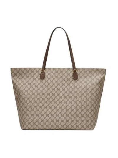 Shop Gucci Ophidia Gg Large Tote In 8358 Gg Beige