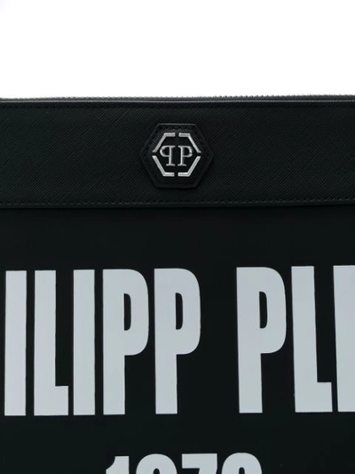 Shop Philipp Plein Over Clutch Bag - Black