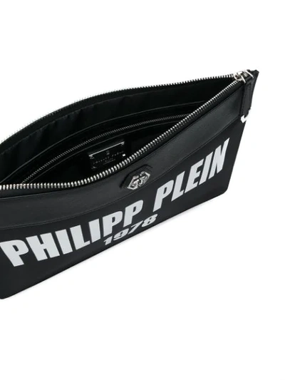 Shop Philipp Plein Over Clutch Bag - Black