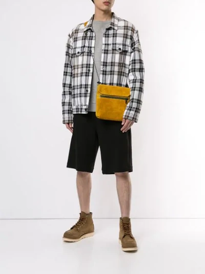 As2ov Flat Shoulder Bag In Brown