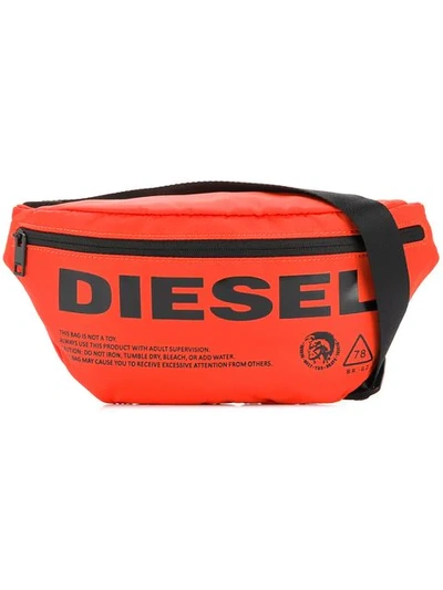 Shop Diesel Gürteltasche Mit Logo-print In Orange