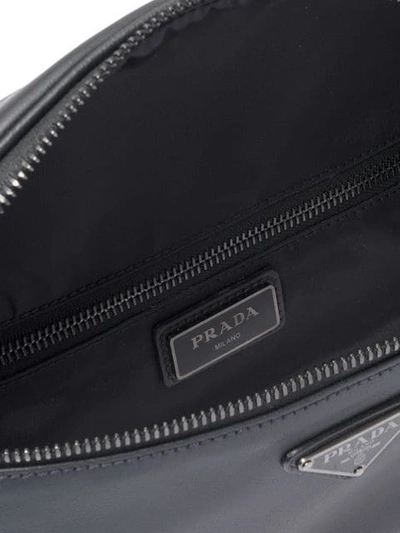 Shop Prada Grace Lux Leather Belt Bag In Black