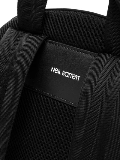 Shop Neil Barrett Logo Print Backpack - Black