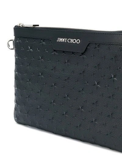 Shop Jimmy Choo Derek Star Embellished Pouch In Black