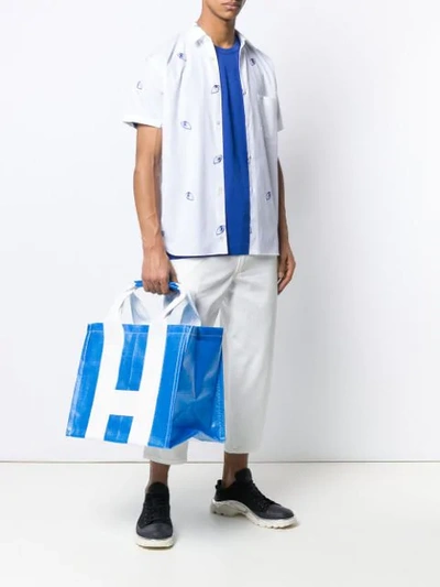 Shop Comme Des Garçons Homme Deux Large Shopping Bag In Blue