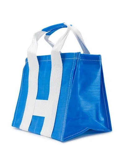 Shop Comme Des Garçons Homme Deux Large Shopping Bag In Blue