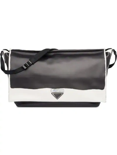 Shop Prada Leather Shoulder Bag - Black