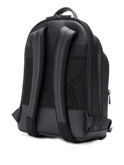Shop Montblanc Textured Backpack In Black