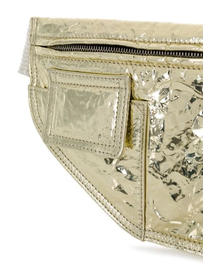Shop Rick Owens Long Metallic Belt Bag In Gold