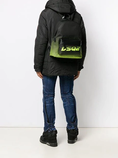 Shop Dsquared2 Zipped Logo Backpack In Black