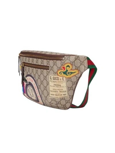 Shop Gucci Courrier Gg Supreme Belt Bag In 8967 Beige