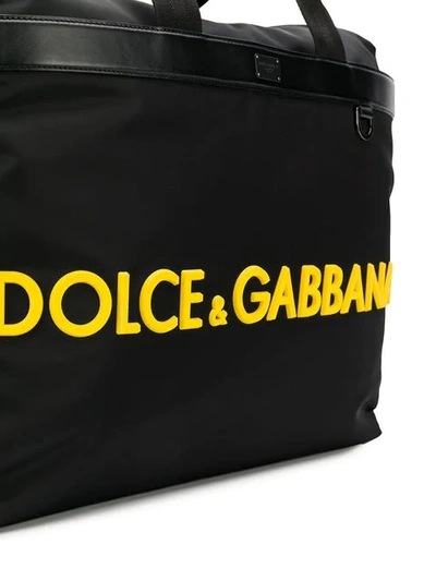 Shop Dolce & Gabbana Reisetasche Mit Logo-print In Black